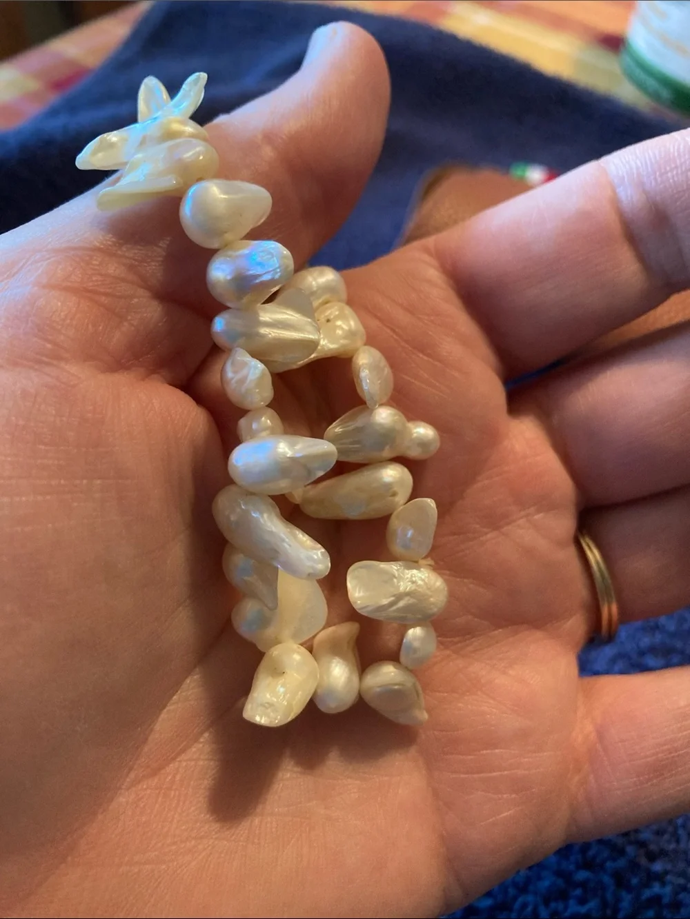 Freshwater Baroque Tooth Pearl Stretch Bracelet